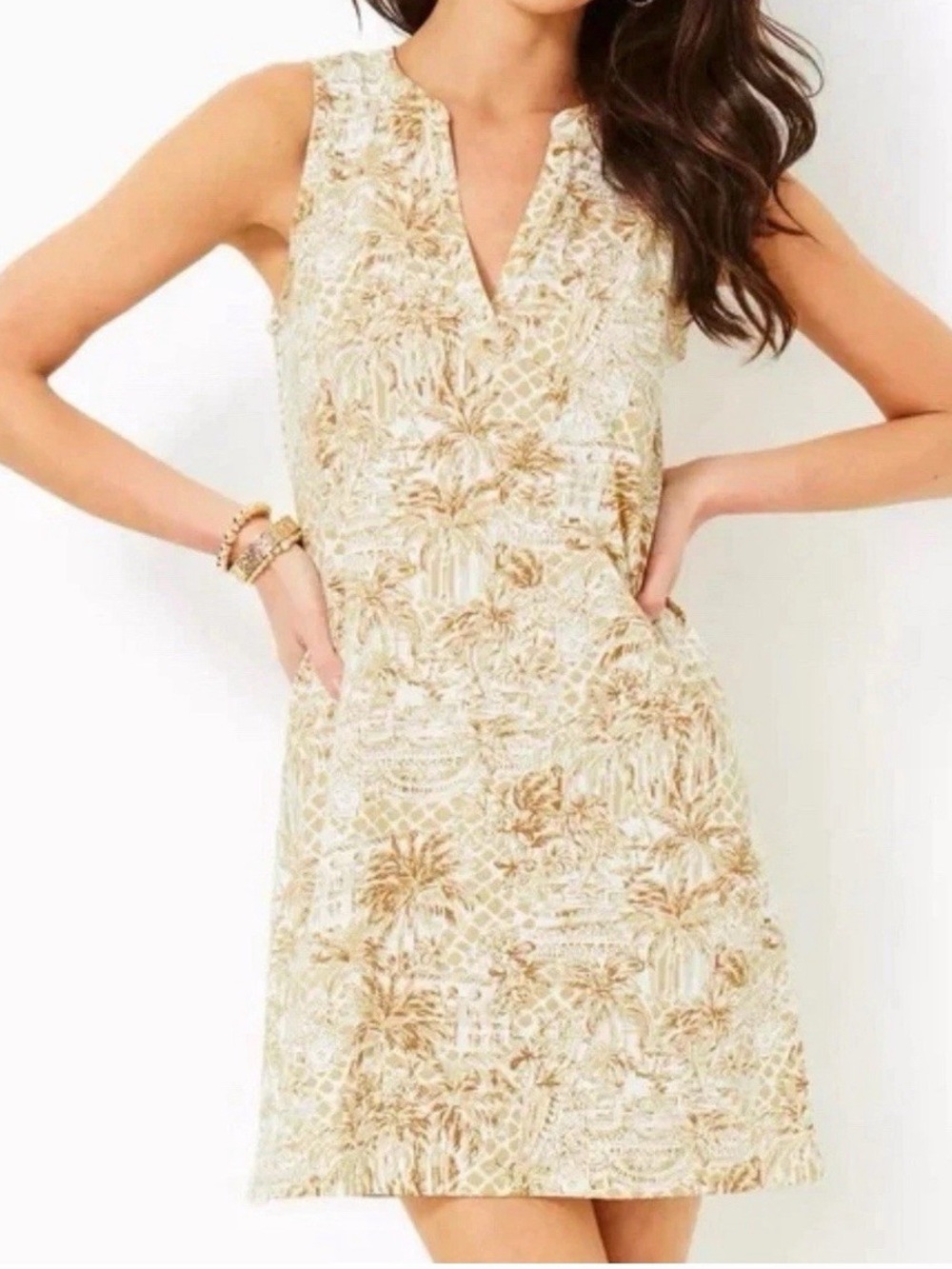 Lilly Pulitzer Dev Dress Sand Bar Palm Beach Paradise Cruise Beach